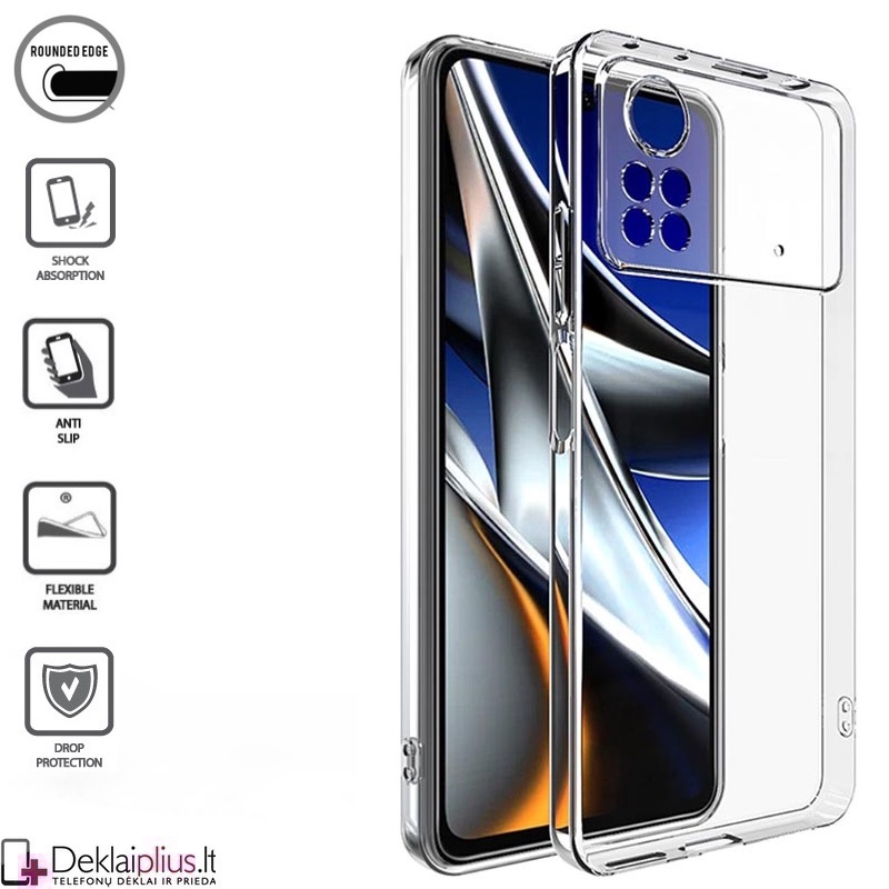 Silikoninis-Anti shock 2 mm. dėklas - permatomas (telefonams Xiaomi Poco X4 Pro 5G) Silikoninis-Anti shock 2 mm. dėklas - permatomas (telefonams Xiaomi Poco X4 Pro 5G)